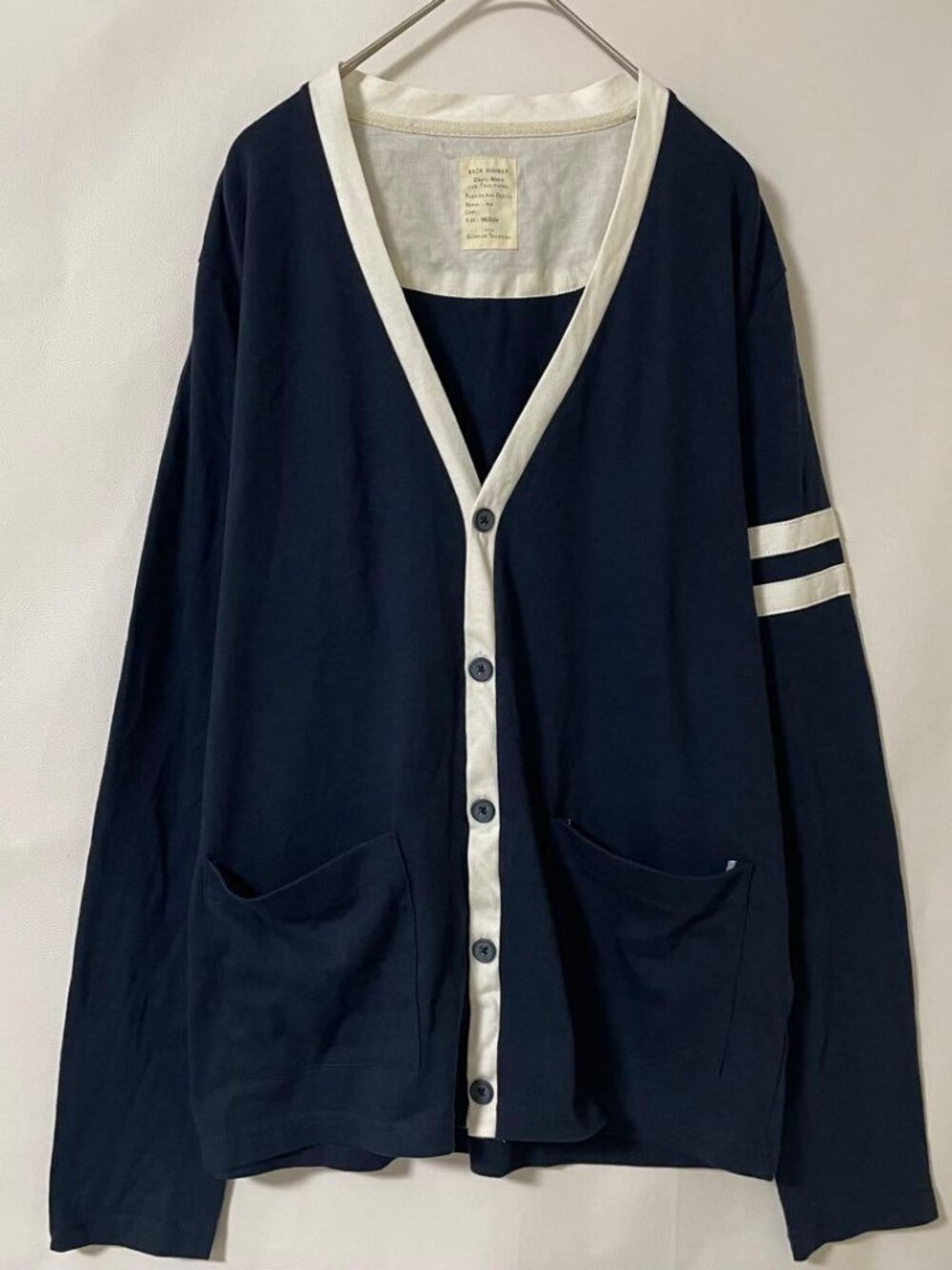 Shitax Right-on V-Neck Cardigan Navy